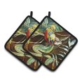 Carolines Treasures Mandarin Pheasant Pair of Pot Holders, 7.5 x 3 x 7.5 in. JMK1221PTHD